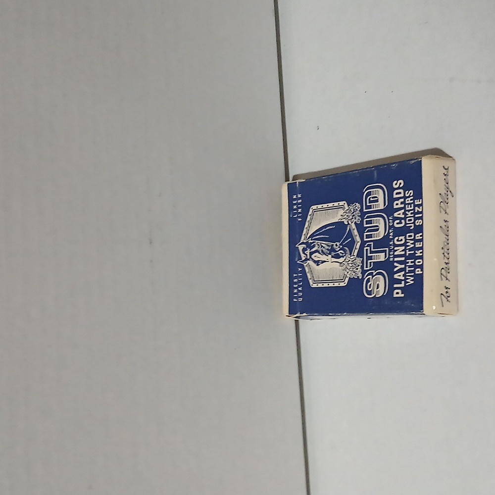 Stud Linen Finished Vintage Playing Cards with two jokers GUC